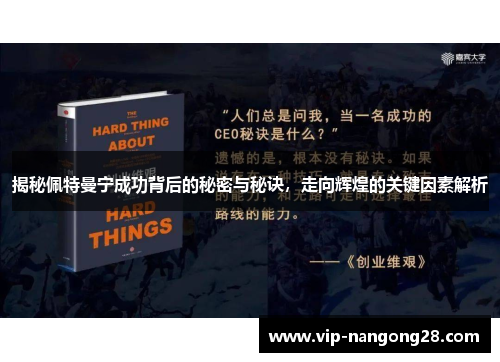 揭秘佩特曼宁成功背后的秘密与秘诀，走向辉煌的关键因素解析